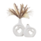 Heart Shaped Ceramic Vase Set of 2 – Minimalist Modern Decorative Vases for Home, Wedding & Table Centerpieces